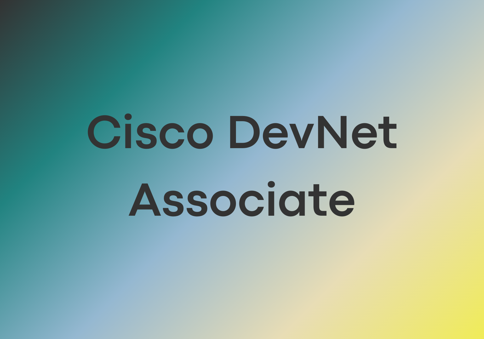 DevNet Associate