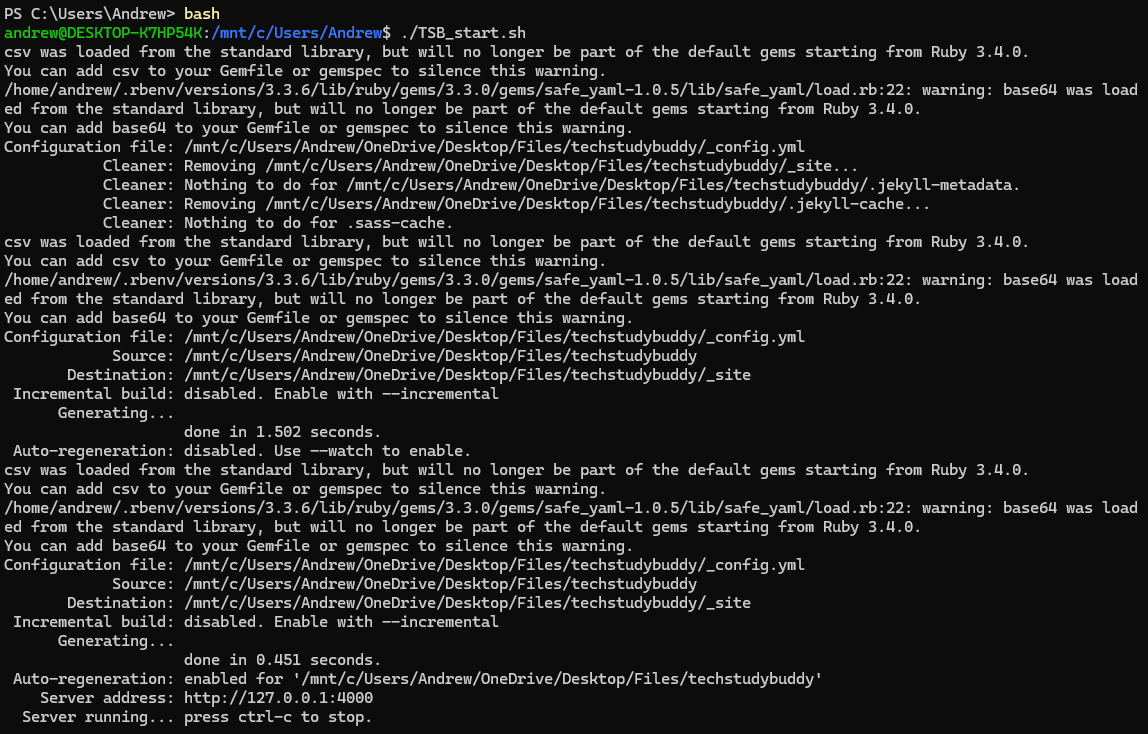 Jekyll Build and Serve Example